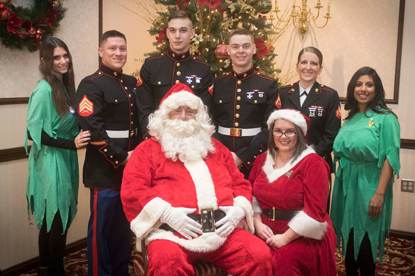 Santa, Mrs Claus and Marines gather at Toys for Tots fundraiser